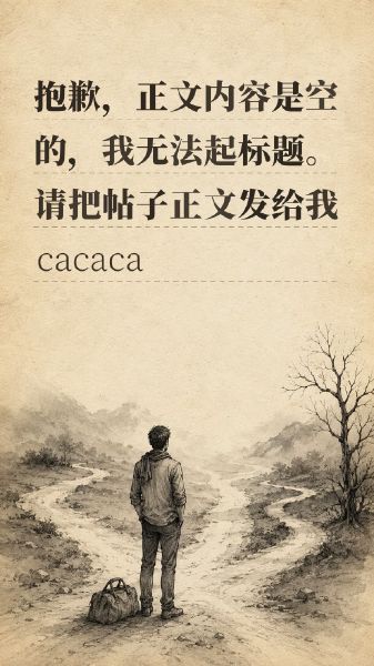 抱歉，正文内容是空的，我无法起标题。请把帖子正文发给我